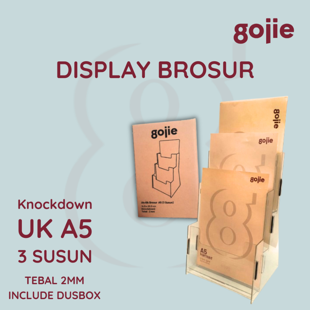 

TEMPAT BROSUR / DISPLAY AKRILIK A5 3 SUSUN KNOCKDOWN