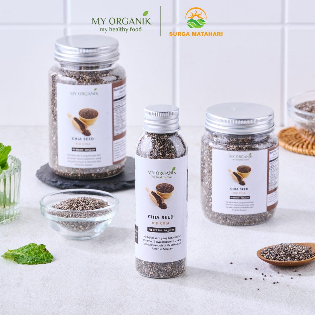 

My Organik Biji Chia Seeds Hitam Organik Chia Seed Grade A Premium Quality Original 100% Murni non GMO Asli