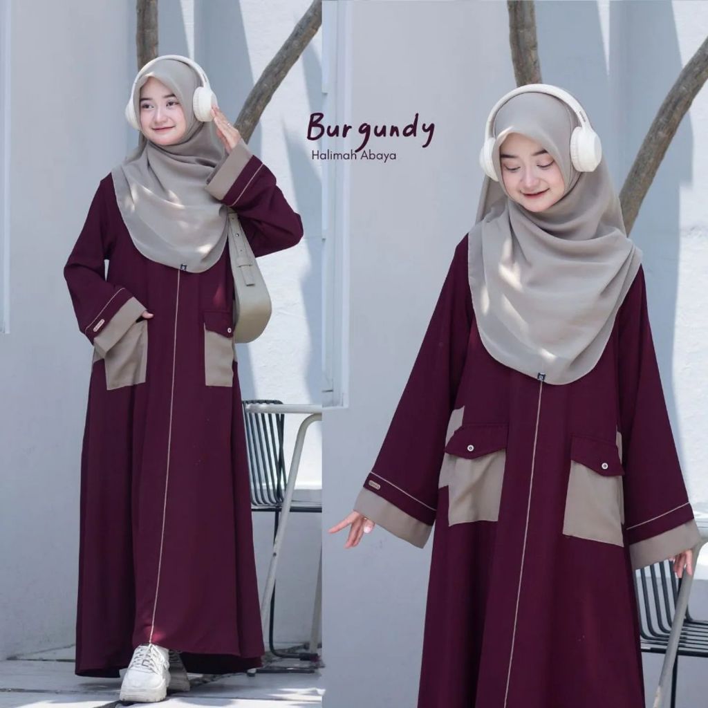 Halimah Abaya Baju Gamis Abaya Hitam Crinkle Airflow Anak Perempuan Tanggung Usia 12 13 14 15 Tahun 