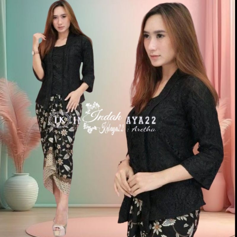 Setelan Kebaya Kutubaru Brokat Atasan Baju Kebaya Dewasa Dress Wanita Kondangan Pesta Wisuda Kartini