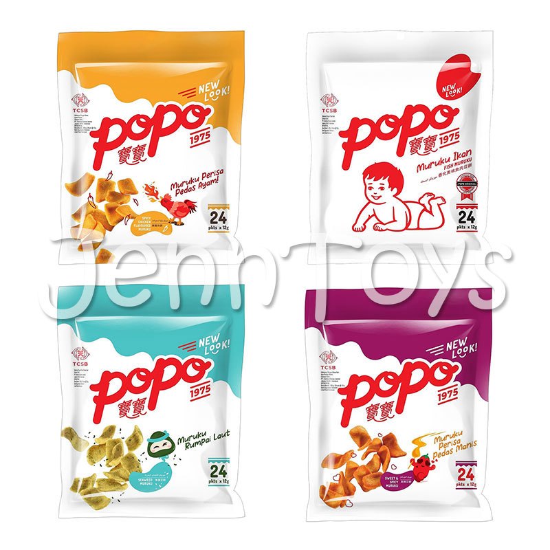 

POPO MURUKU Rasa Ikan Seaweed Spicy Chicken Sweet Spicy Otak-Ku Otakku Maruku Fish / Snack Otak-Otak Malaysia Kemasan Family Pack