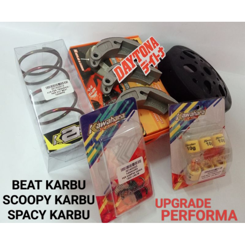 FULL SET KIRIAN UPGRADE PERFORMA KAWAHARA K2R BEAT KARBU SCOOPY KARBU SPACY KARBU PER CVT RACING + P