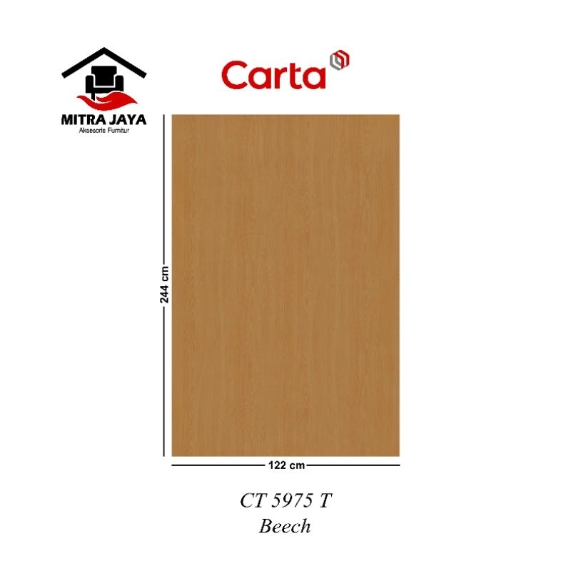 HPL Carta CT 5975 T Carta HPL Beech CT5975T CARTA Hpl Pelapis Kayu Tipe Ct5975t Beech