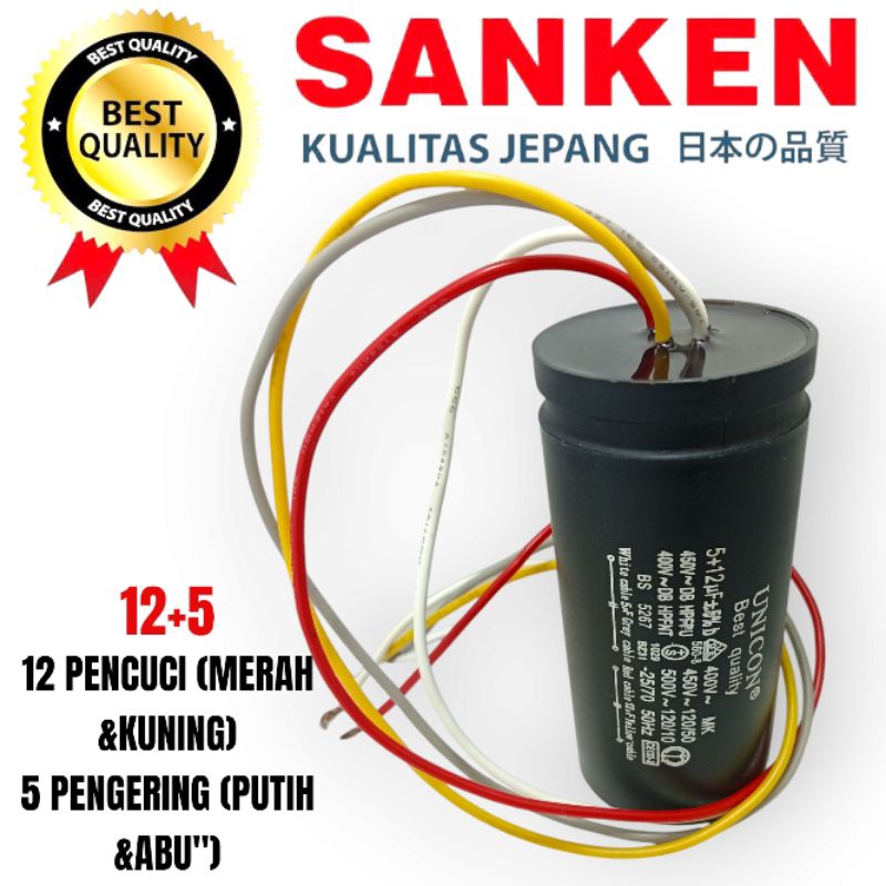 KAPASITOR MESIN CUCI SANKEN TW883 MESIN CUCI SANKEN 2 TABUNG