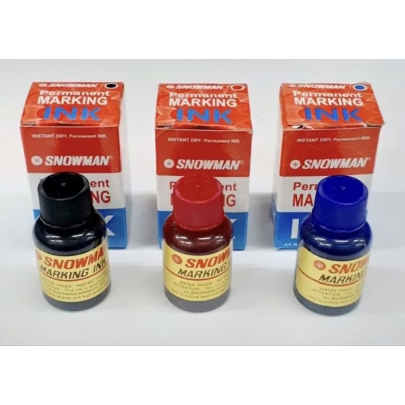 

REFILL PERMANENT MARKER INK/REFIL TINTA SNOWMAN PERMANEN G-12 HITAM/BIRU/HIJAU/MERAH