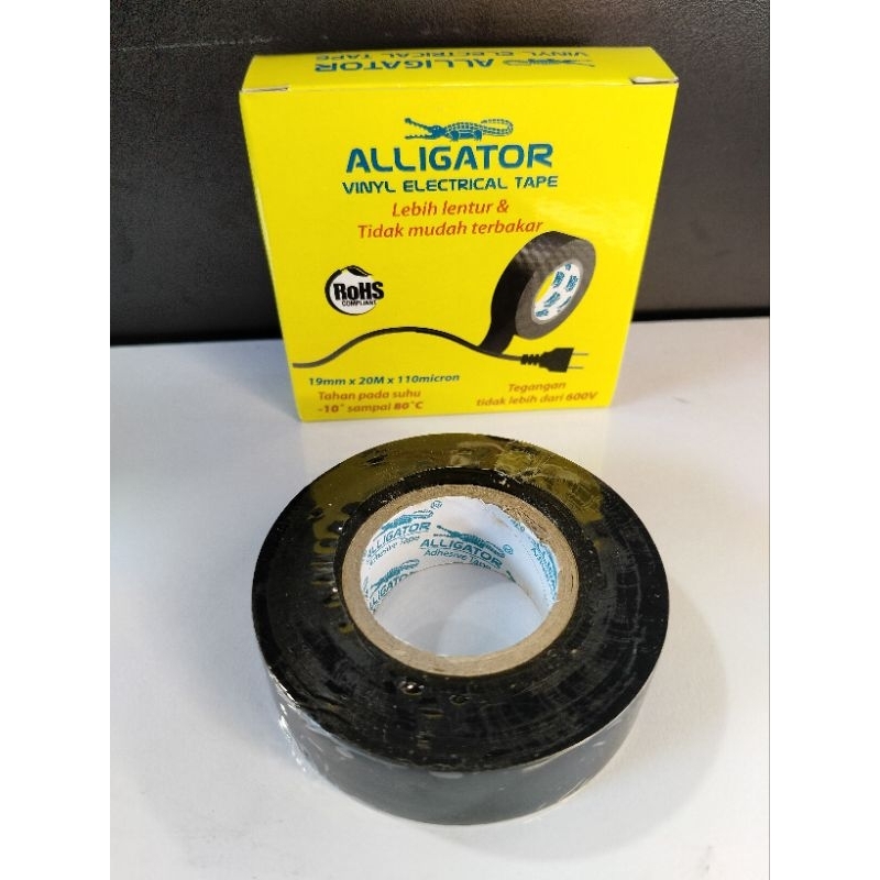 

Alligator - Isolasi Hitam Listrik / Vinyl Electrical Tape 19mm