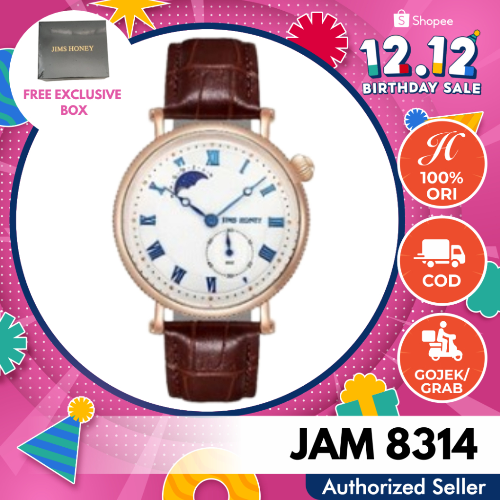 Jims Honey Jam Tangan 8314 Pria Laki-Laki Cowok Fashion Keren Analog Jimshoney Murah Ori