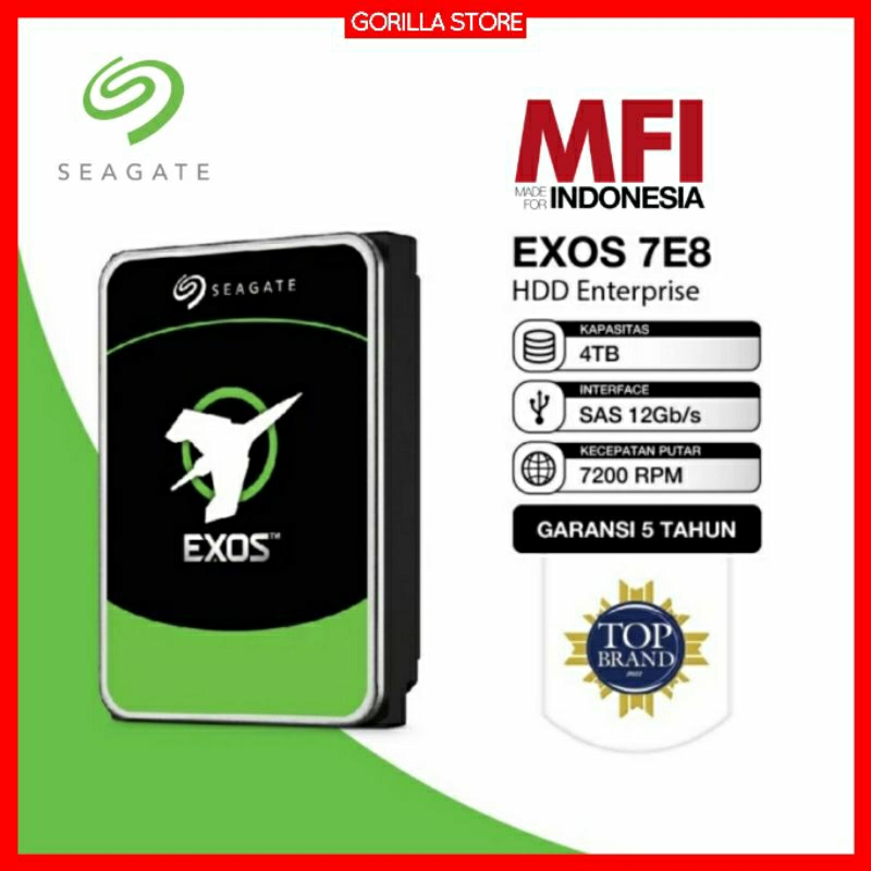 SEAGATE EXOS 7E8 HDD/ Hardisk Enterprise 4TB SAS 7200RPM