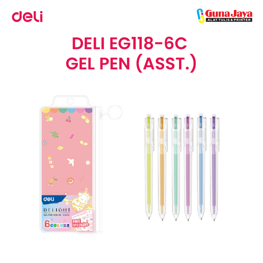 

DELI EG118-6C GEL PEN (ASST.)