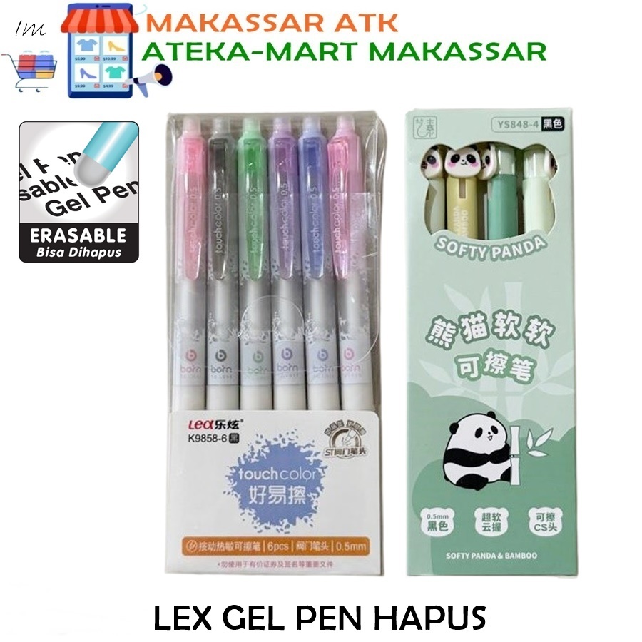 

[SET] LEX GEL PEN ERASERABLE K-9858-6 YS848-4 PULPEN BISA DI HAPUS