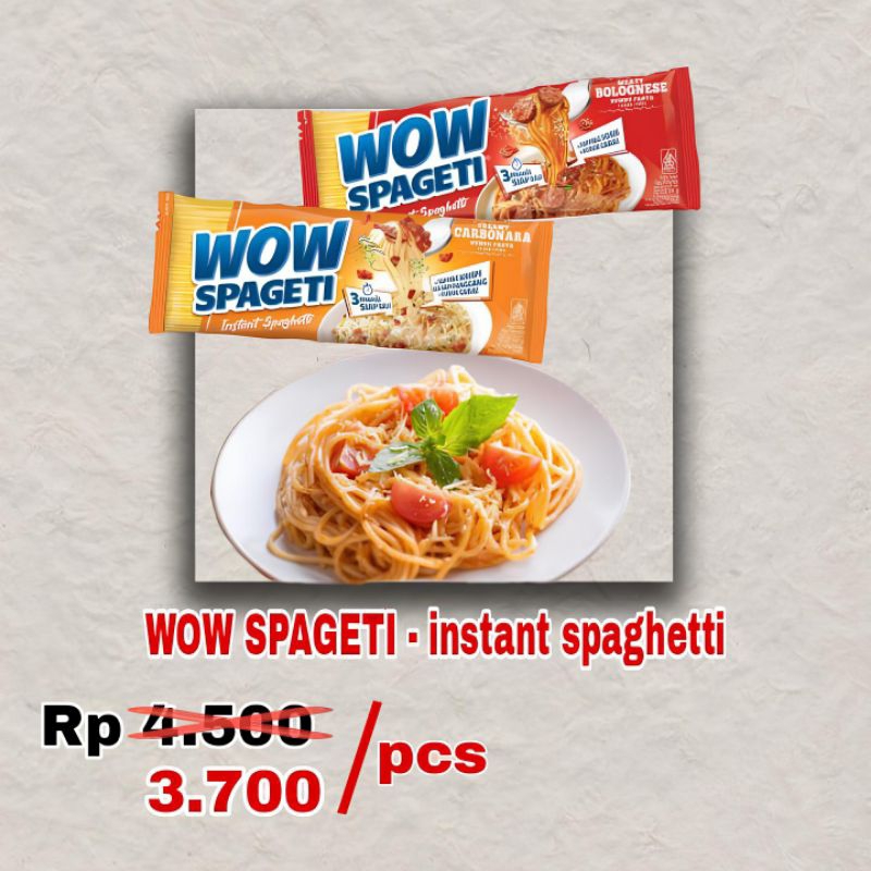 

WOW SPAGETI INSTAN CARBONARA BOLOGNESE