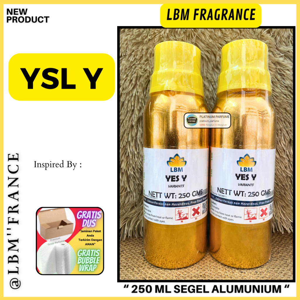 Bibit Parfum YSL Y Kemasan 250 ML SEGEL LBM Fragrance - PERFUME  Grade Super