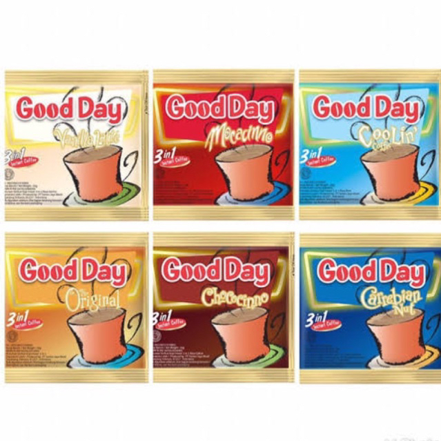 

good day sachet isi 5 - good day 3in1 serbuk kopi - good day caramel machiato