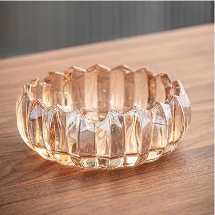 Asbak kaca gold - Maxistore