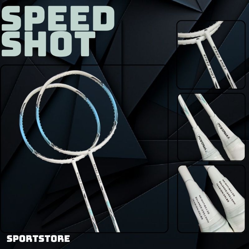 RAKET BADMINTON POWERMAX SPEED SHOT/RAKET MURAH BERKUALITAS/RAKET 35LBS