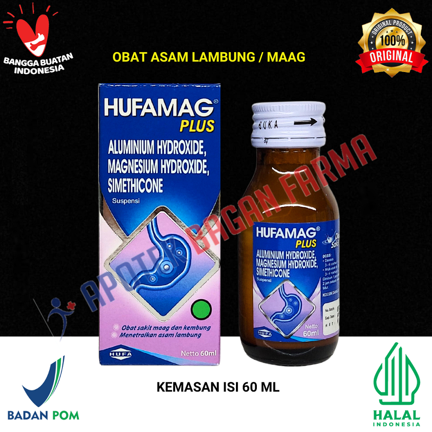 HUFAMAG PLUS SIRUP 60ML | Obat Asam Lambung Sirup
