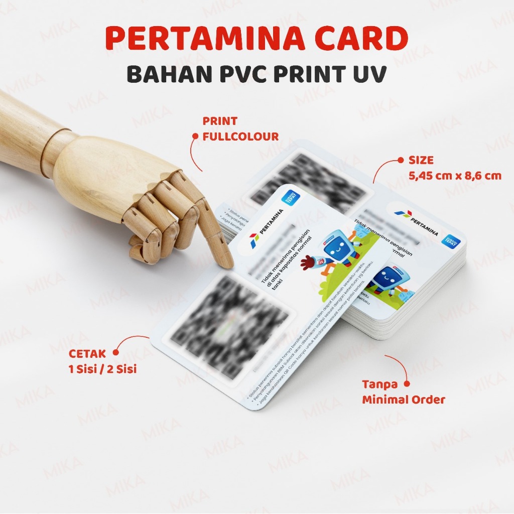 

Cetak Kartu Pertamina Barcode Custom Print UV PVC PREMIUM 1 SISI / 2 SISI ID CARD