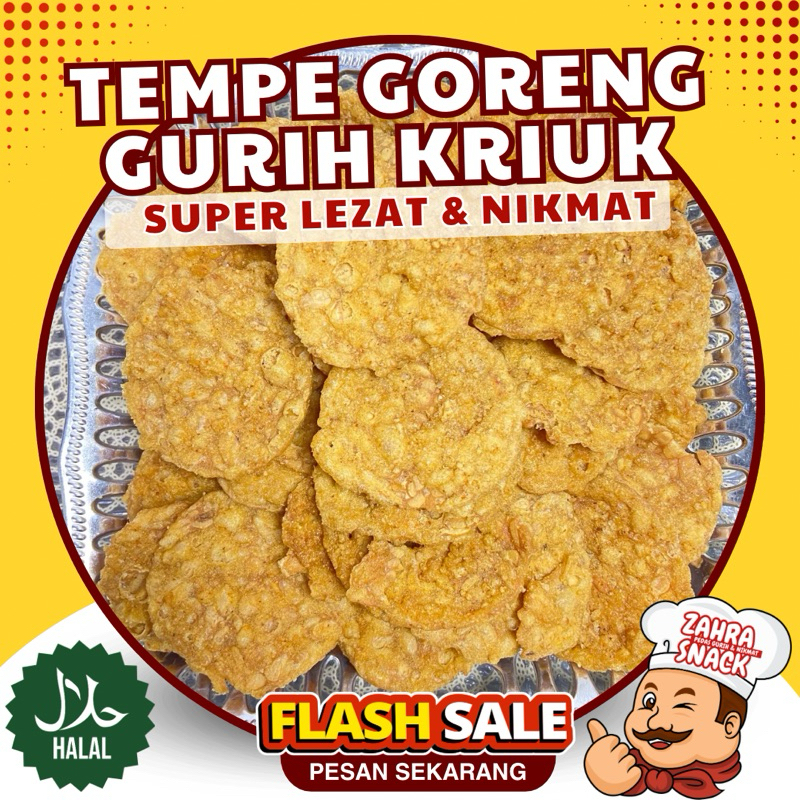

ZahraSnack Tempe Goreng Bulat Crispy Renyah & Nikmat Manis Asin Gurih