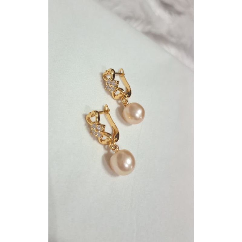 BERSERTIFIKAT ANTING PANJANG MUTIARA ALAMI AIR TAWAR LOMBOK ASLI ANTING HOOKS MUTIARA RHODIUM KERABU