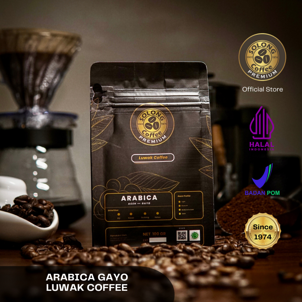 

Solong Premium Kopi Arabika Gayo Luwak Liar (Arabica Gayo Luwak Coffee)