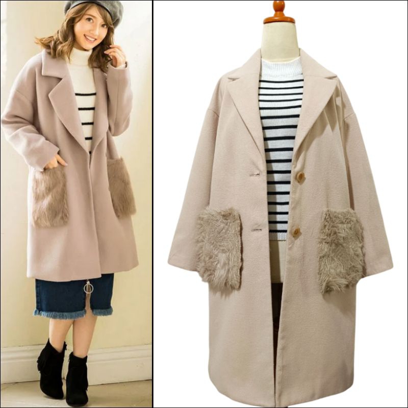 Long Coat / Wool Coat Korea / Wool Coat Jepang / coat tebal / autumn coat  / coat panjang  / wool co