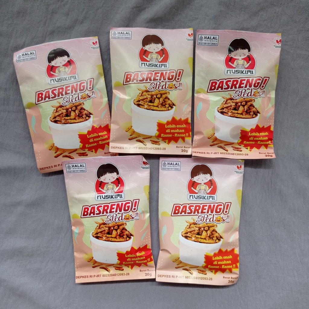

Basreng Pedas Nusikimi 20gr / Baso Goreng / Stik Baso Goreng / Basreng Gurih / Basreng Kriuk