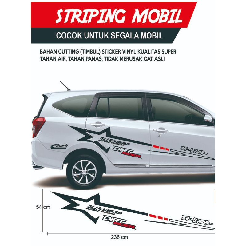 Sticker mobil avanza sticker mobil avanza bintang list terlaris sticker terbaru mobil avanza