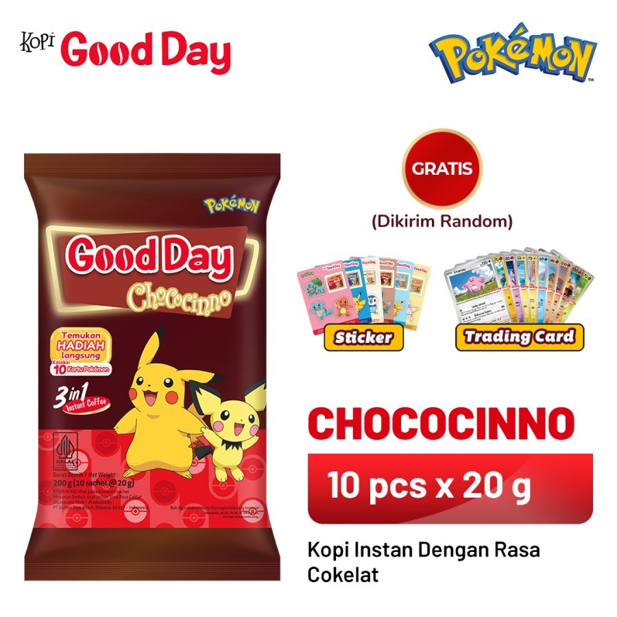

Good Day Chococinno 200 Gr per Bag 200Gr 10 Sachet @20Gr