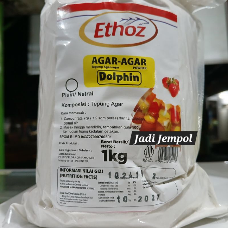 

Agar Agar Dolphin repack 50gr / 100gr