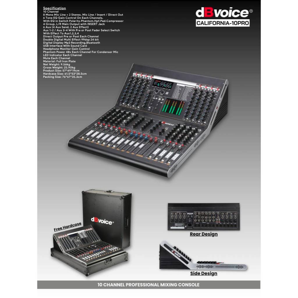 MIXER DBVOICE CALIFORNIA 10PRO CALIFORNIA 10 PRO