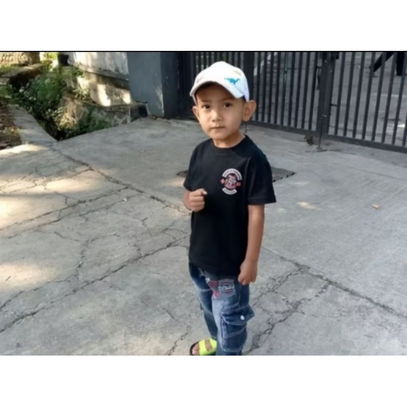 Kaos baju anak Bikers brotherhood BB MC 1% fullblack casual cutton