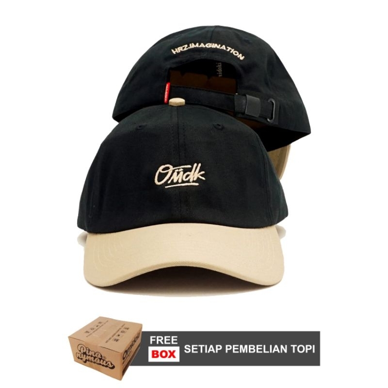 Polo Cap Hitam Cream Omidoki Topi Pria Distro Original DABUR