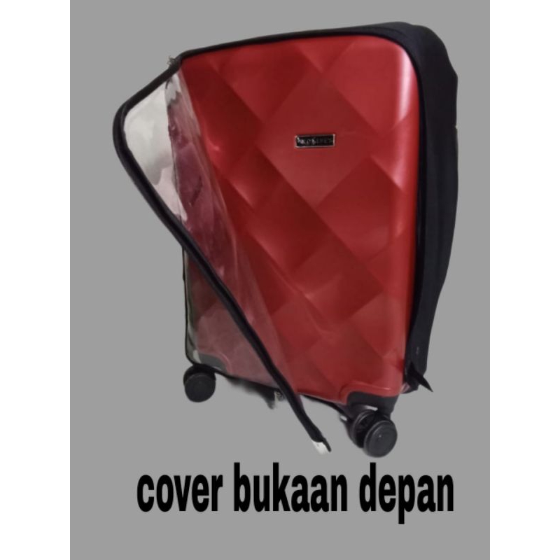 Luggage Cover Pelindung Koper Bahan Plastik Mika Bening + Spandek Elastis