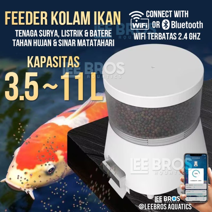 Fish Feeder  Automatic / Feeder Ikan Otomatis / Auto Feeder Koi / Smart Fish Feeder /AutoFeeder Pond