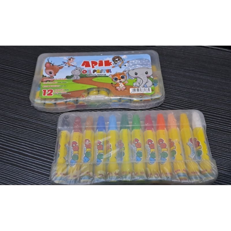 

SET 12 Warna Caryon/ Krayon oil pastel merk APIK 12 warna murah