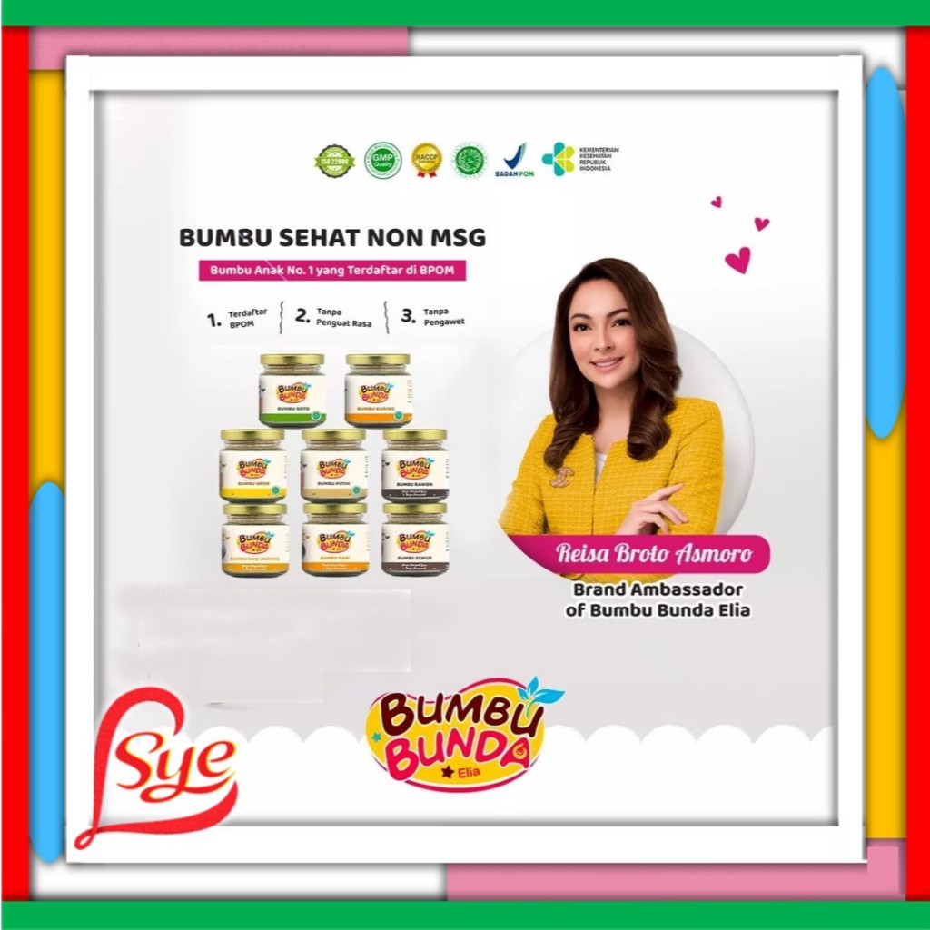 

Bumbu Bunda Elia Bumbu Non MSG 40gr | Bumbu Kaldu MPASI Bayi | Organik | Tanpa Pengawet | Sye