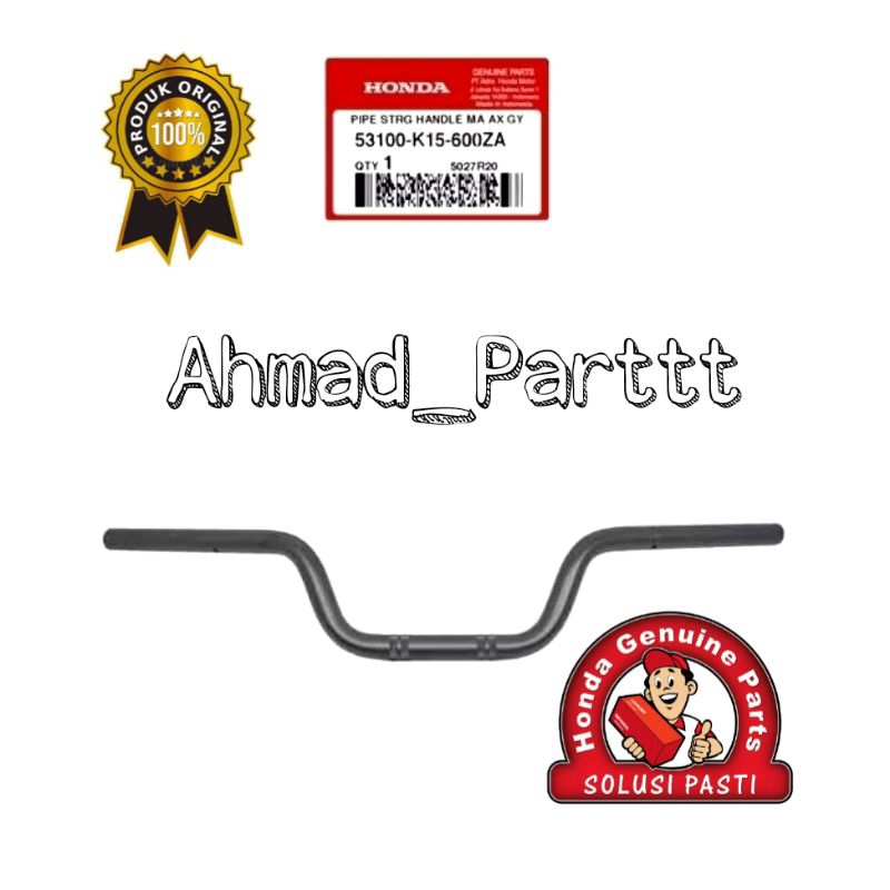 53100-K15-600ZA Stang Stir CB150R LED StreetFire 2018 - 2021 Warna Hitam Panjang. ORIGINAL AHM