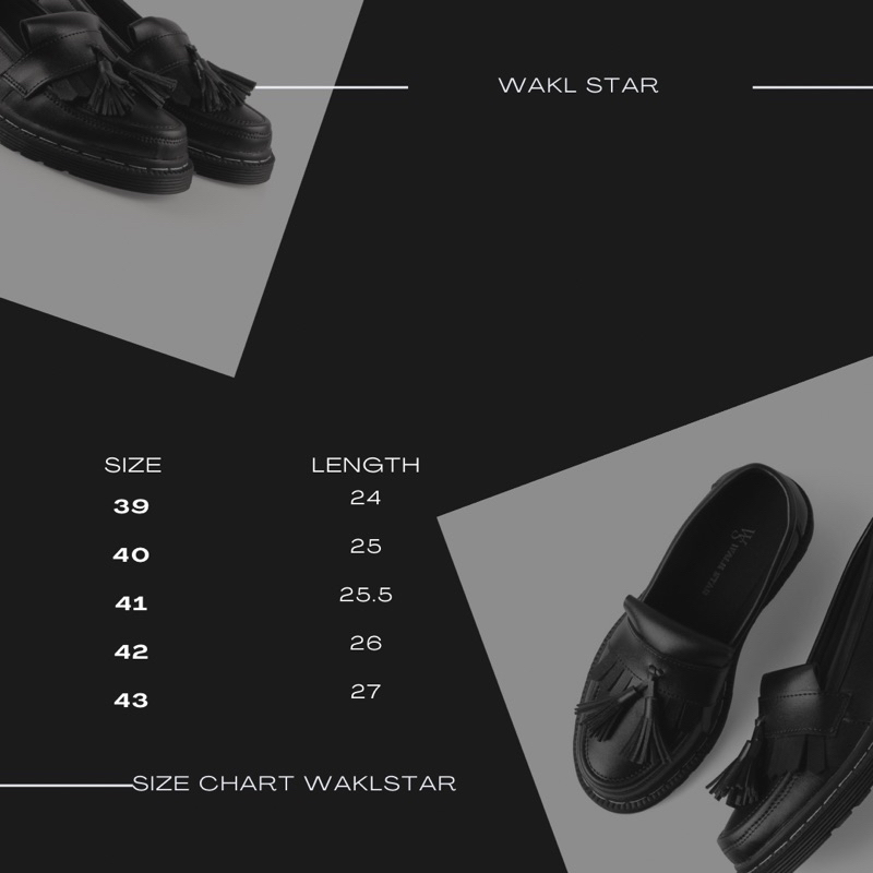 HOT DEALS Sepatu Loafers Casual Pria Black Brown Black & White by WalkStar Ukuran 39 - 43