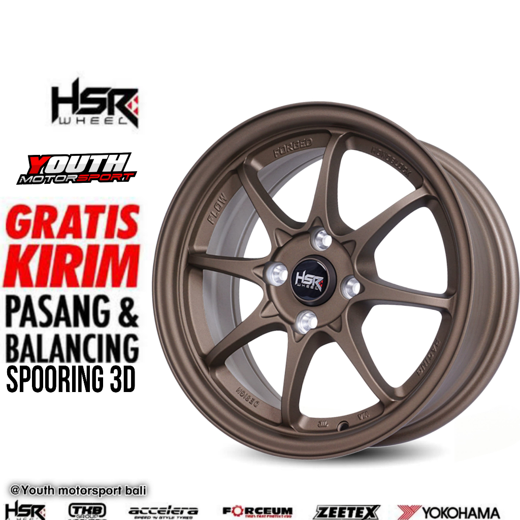 Velg r15 hsr hiroshima cocok untuk brio,sigra,agya,calya dll