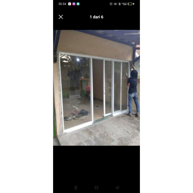 partisi almunium ukuran 245x319 komplit semua berikut pasangnya