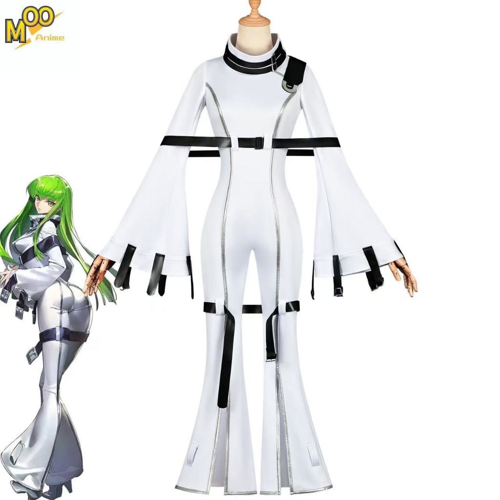 CODE GEASS Lelouch of the Rebellion cosplay costume C.C. cosplay costume and wig CC cosplay White ti