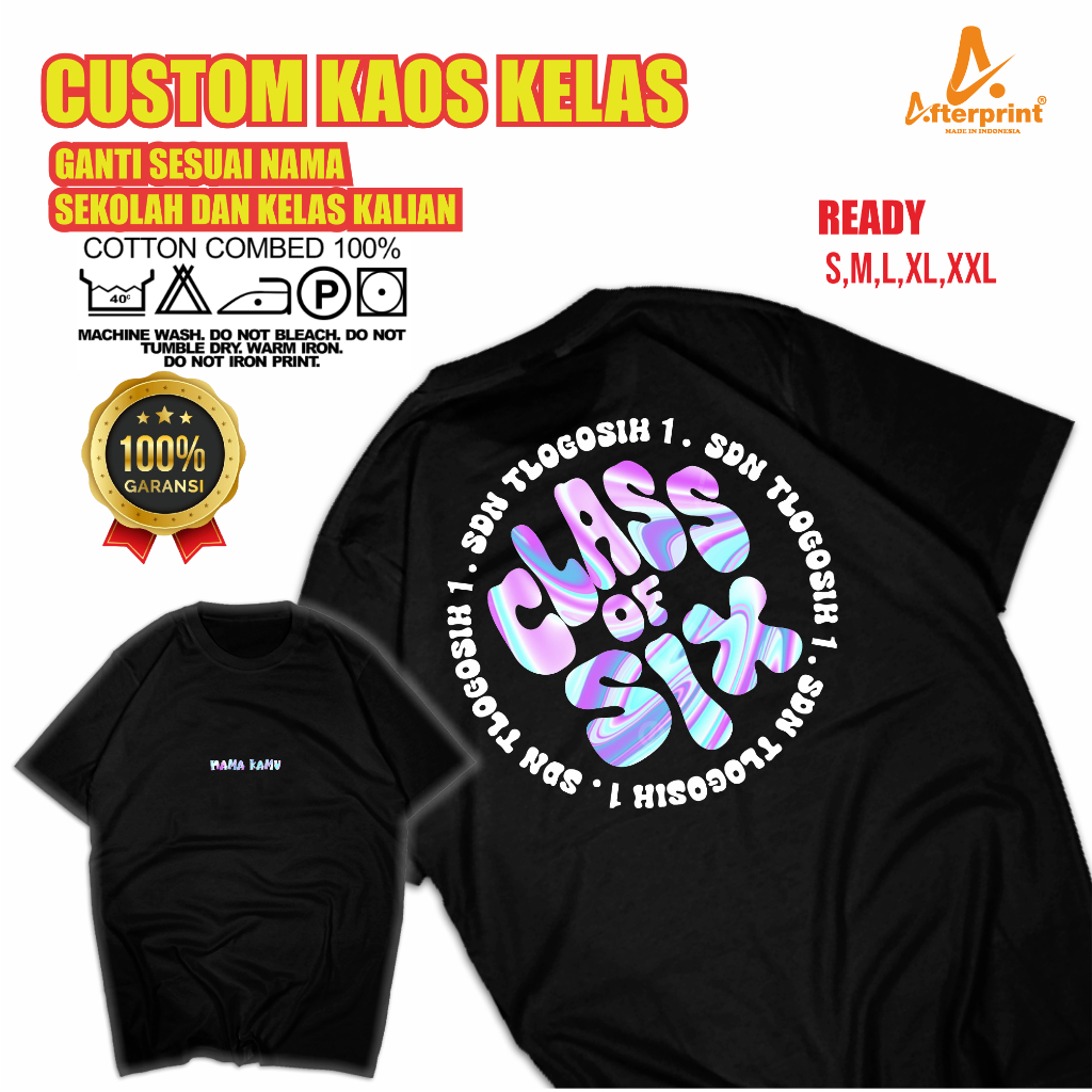 KAOS KELAS DENGAN TEMA PELANGI COCOK BUAT CUSTOM DESAIN BISA CUSTOM NAMA
