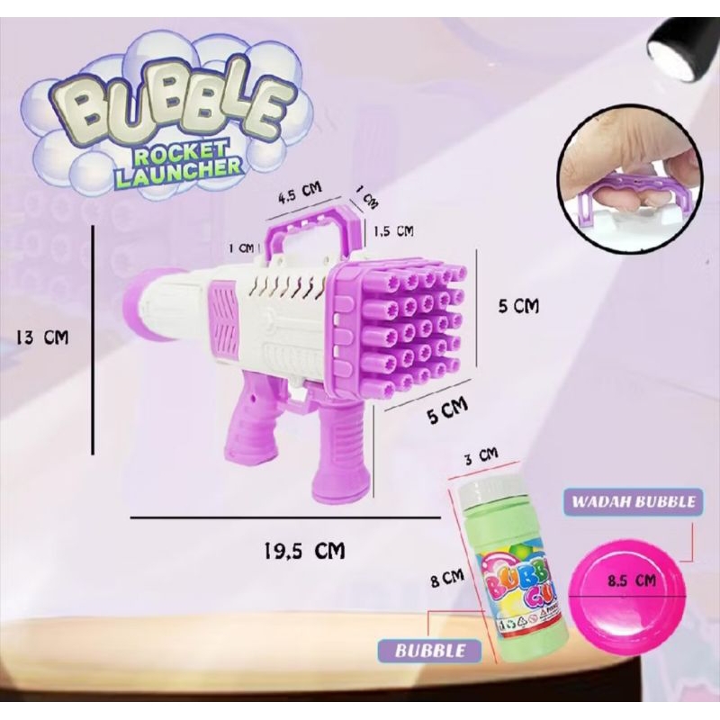 Mainan anak bubble gum 25 hole rocket launcher / Mainan Anak bubble gum bazoka tembakan