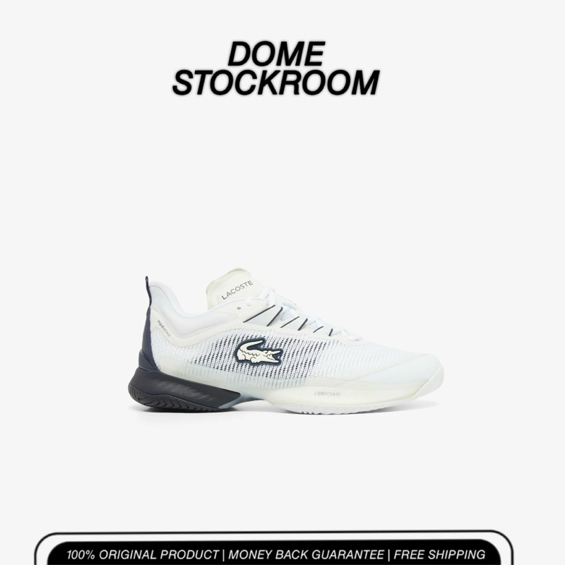 SEPATU LACOSTE TENNIS WOMEN AG-LT23 WHITE NAVY ORIGINAL