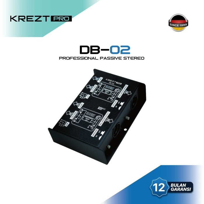 Direct Box KREZT PRO DB-02 Passive Stereo DI BOX Pasif