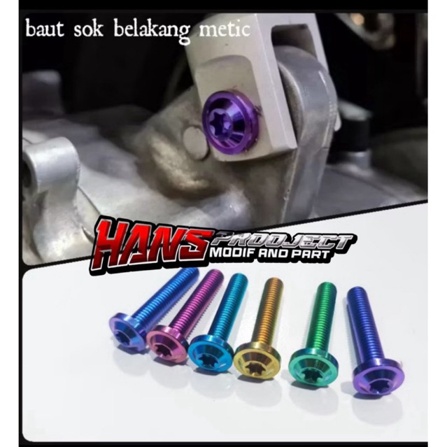 Baut TITANIUM Shock belakang Vario beat scoopy