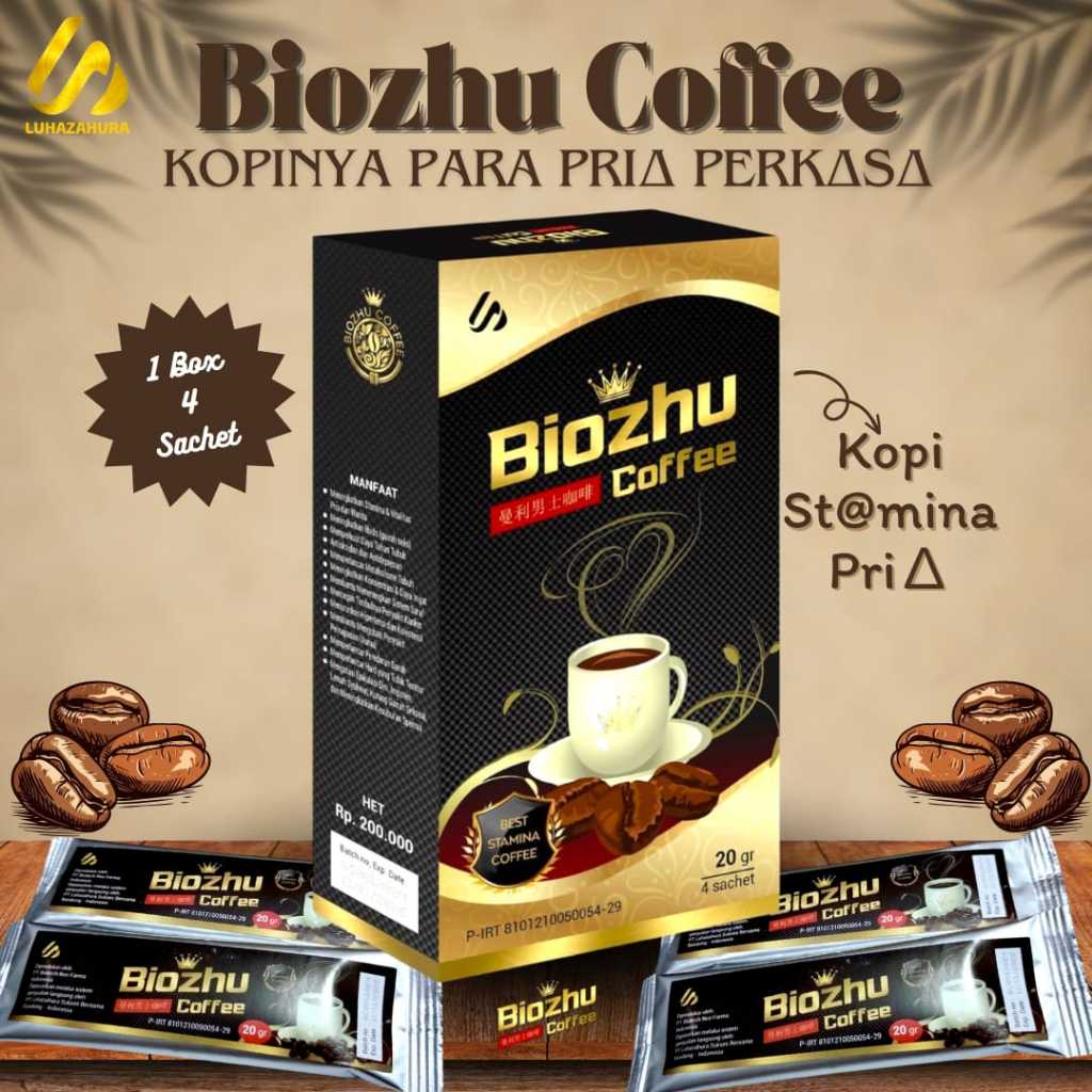 

BIOZHU COFFEE 1 BOX ISI 4 SACHET PREMIUM QUALITY MINUMAN SERBUK KOPI KESEHATAN