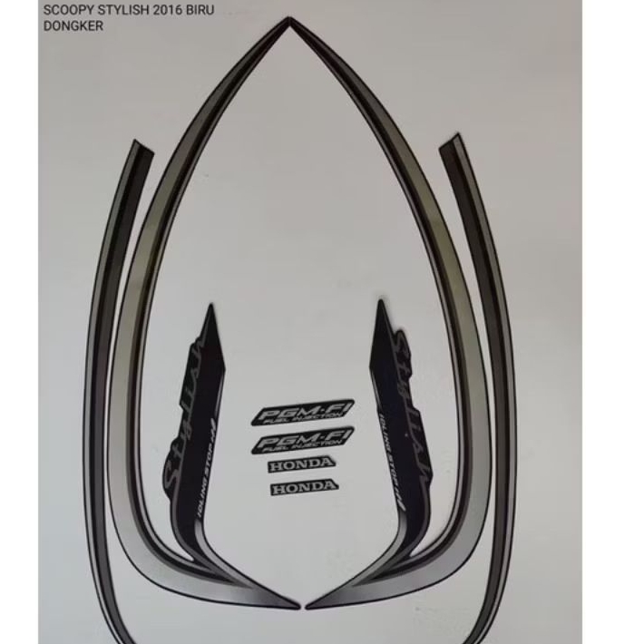 STRIPING LIST STIKER SCOOPY STYLISH 2016 BIRU DONGKER SCOOPY STYLISH 2016 BIRU