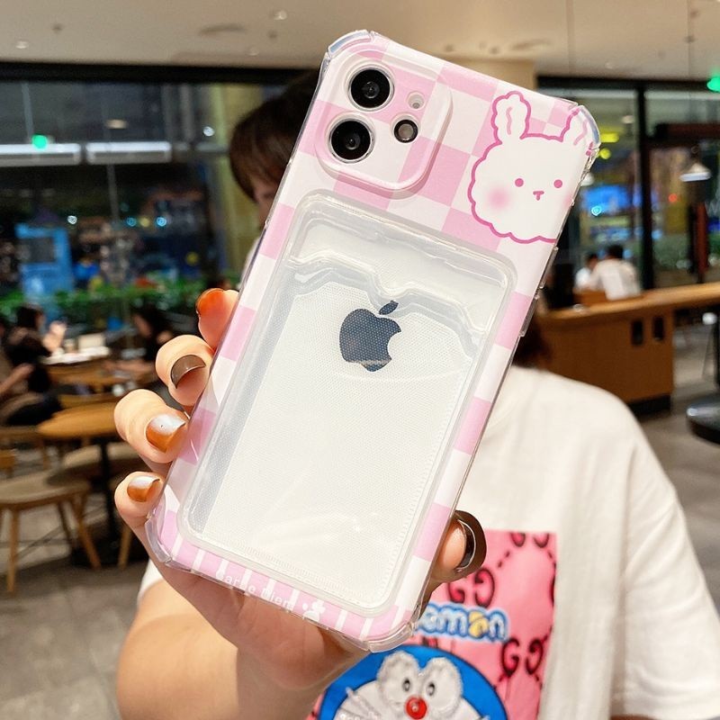 [TCS] Soft TPU Case Holder Tempat Kartu Iphone 12 / 12 pro/ 12 pro max