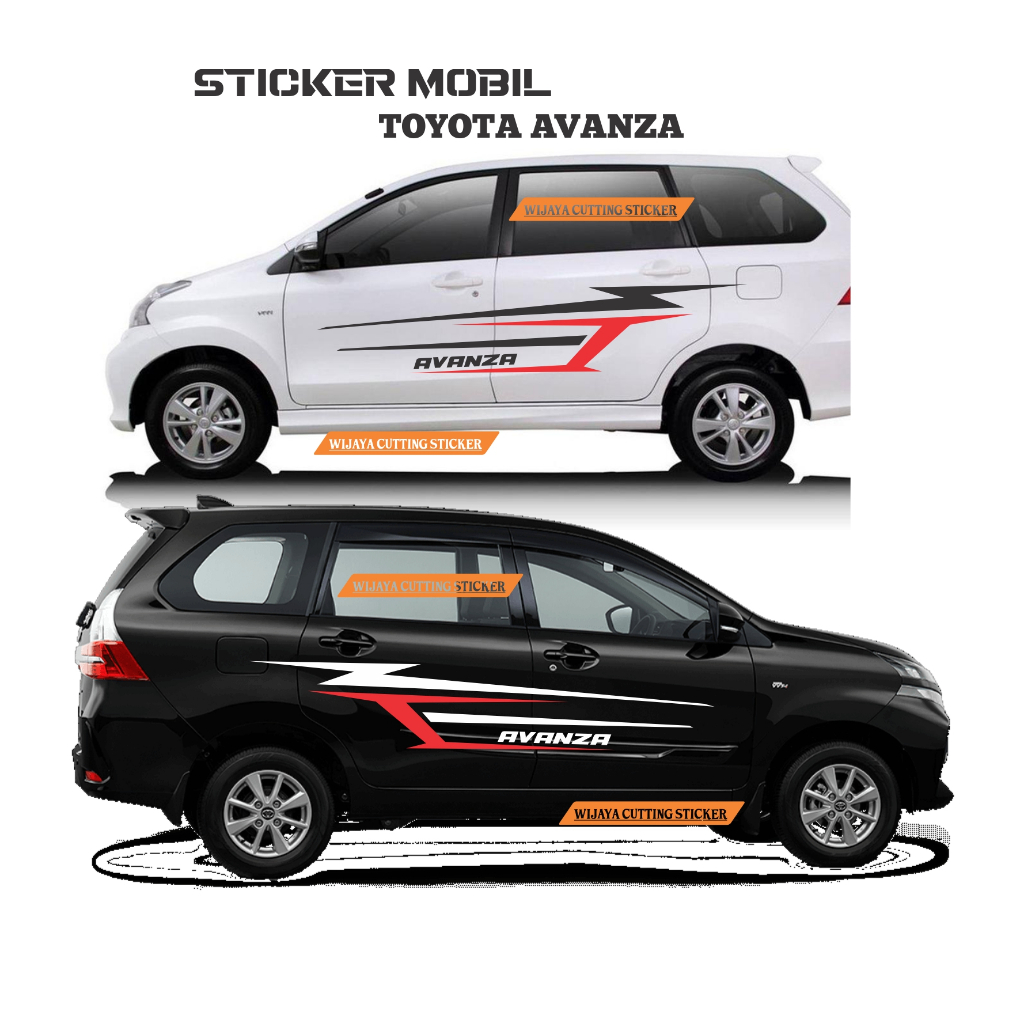 (COD) sticker variasi body samping mobil avanza terbaru sticker  mobil avanza